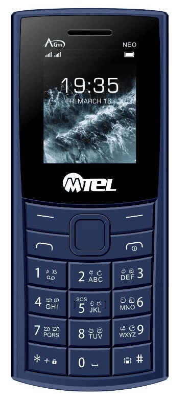 MTEL NEO feature phone in blue