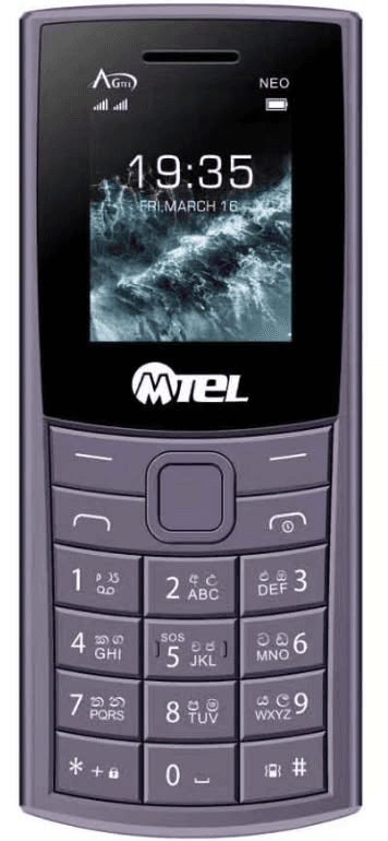 MTEL NEO feature phone in purple